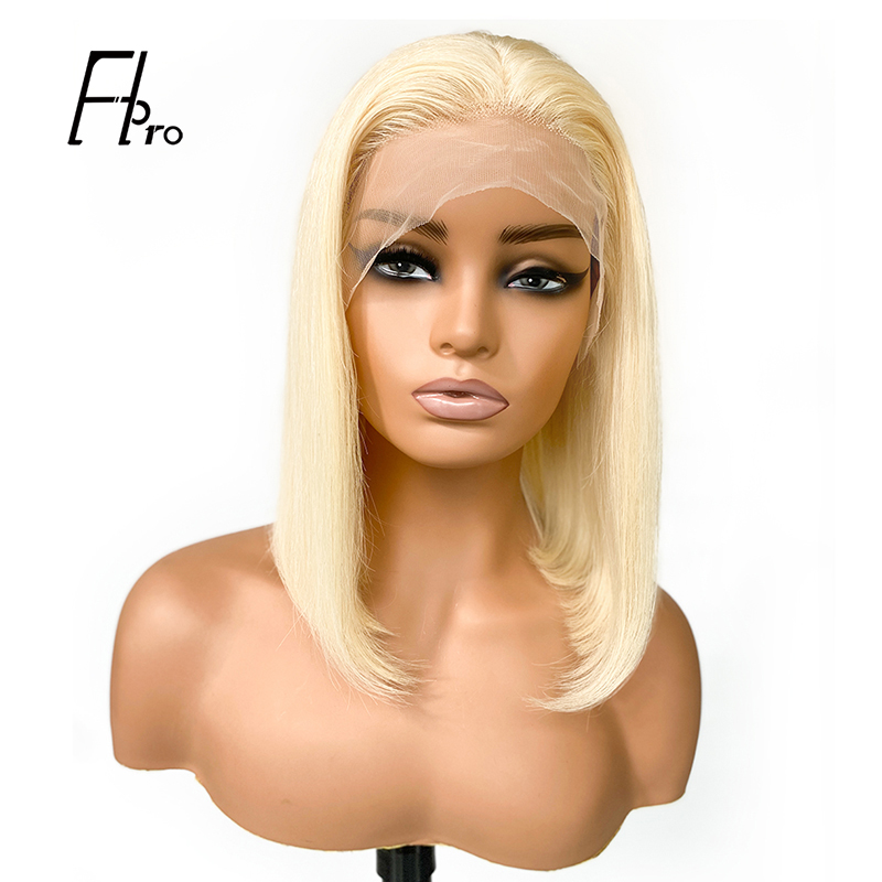 Wholesale Price 613# Blonde Straight Bob Wig 4x4 Lace Closure Wig